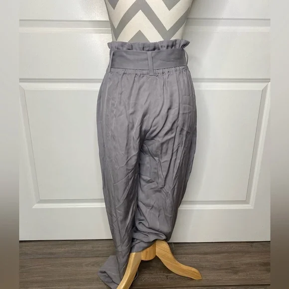 J. Crew Point Sur Size 4 Gray Paper Bag Gray Pant - Picture 8 of 10